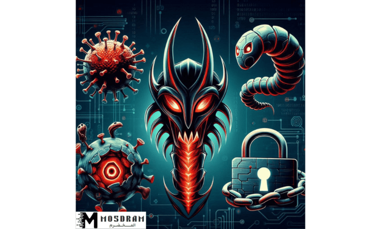 Malware أنواع : Virus و Worm و Trojan و Ransomware